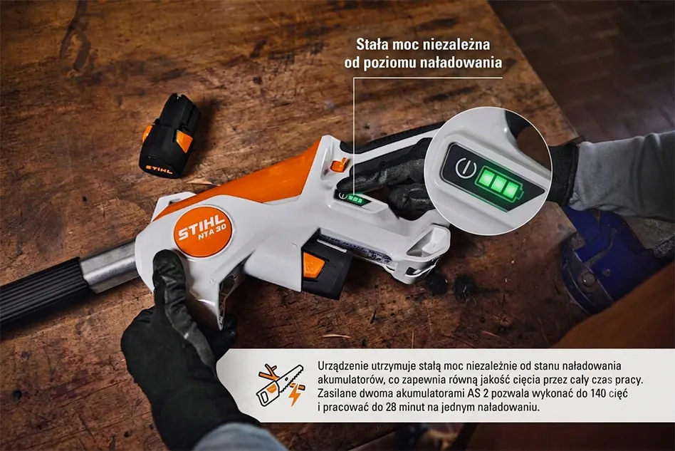 STIHL HTA 30 — akumulator AS 2 i ładowarka ALS 31